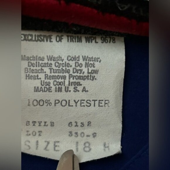 Vintage The ascot collection by lady arrow women’s size 18 blouse blue button - Picture 4 of 7